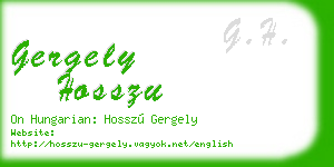 gergely hosszu business card
